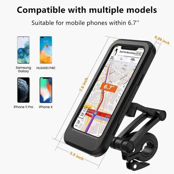 Waterproof Bike Phone Holder with Magnetic mount (HL-69) - Image 4