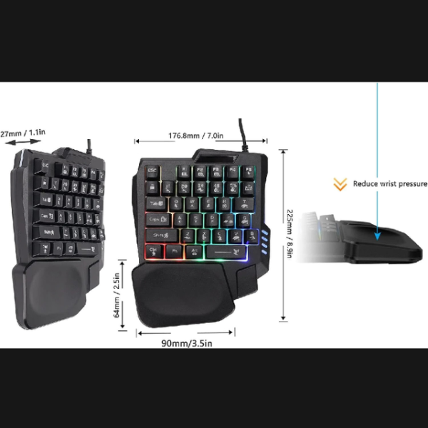 5 in 1 Gaming Keyboard and Mouse Combo-MK500 - Image 3