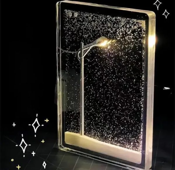 Christmas Gift Handmade DIY Snow Scenery Night Light Romantic Snowflake Lamp DIY Material Desktop Decor Snowy Night Street Lamp - Image 3