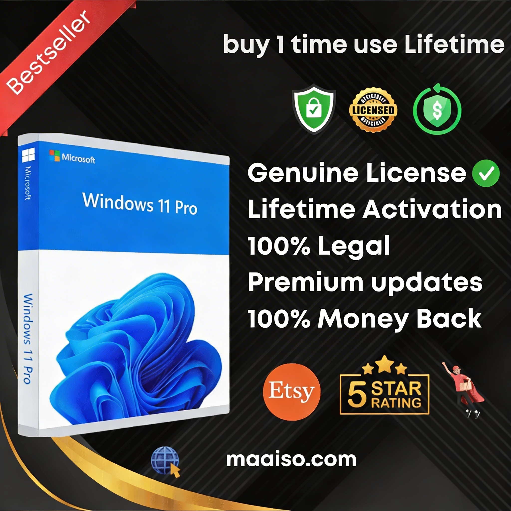 Windows 10, 11 Digital License Activeation for lifetime